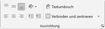 Ausrichtungsmenu