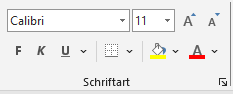 Format im Menu