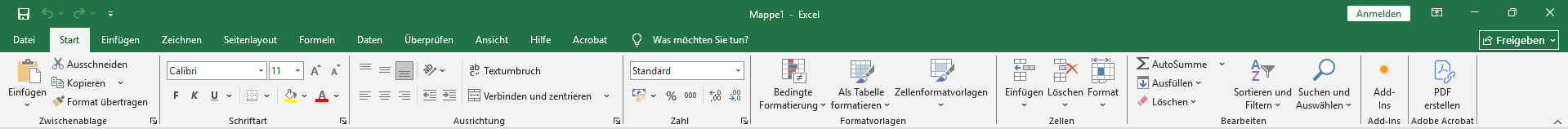 Excel Menu
