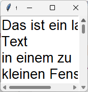 Text mit Scrollbalken